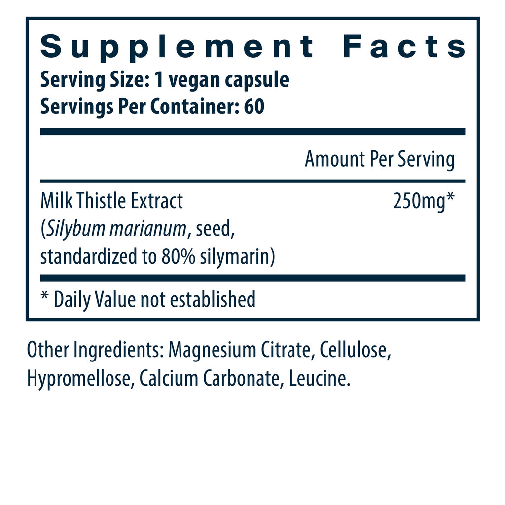 Vital Nutrients Milk Thistle Extract 250mg 60vc