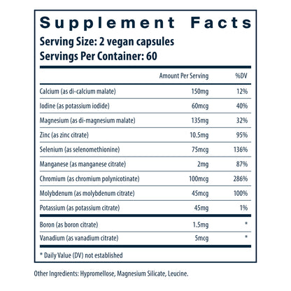Vital Nutrients Multi-Minerals (Without Copper & Iron) 120vc