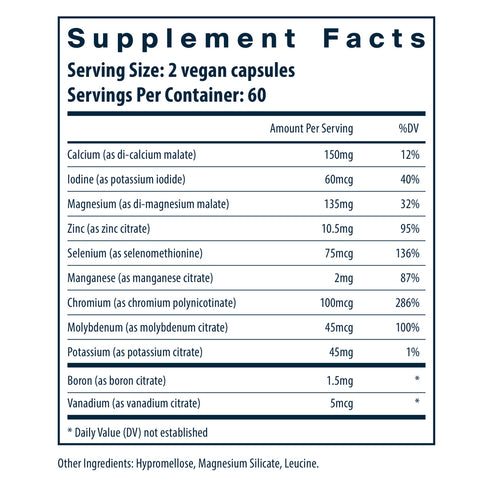 Vital Nutrients Multi-Minerals (Without Copper & Iron) 120vc