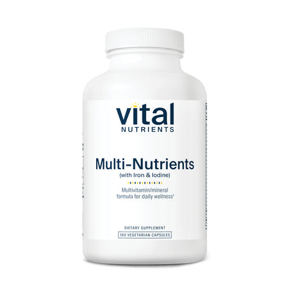 Vital Nutrients Multi-Nutrients with Iron & Iodine 180vc