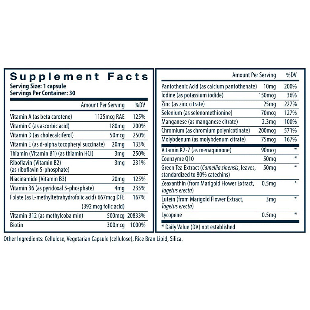 Vital Nutrients Once Daily Multivitamin 60 vegan caps