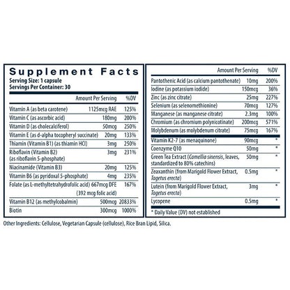 Vital Nutrients Once Daily Multivitamin 60 vegan caps