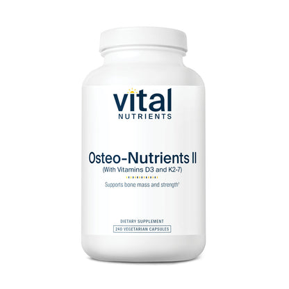 Vital Nutrients Osteo-Nutrients II (with Vitamin D3 and K2-7) 240vc