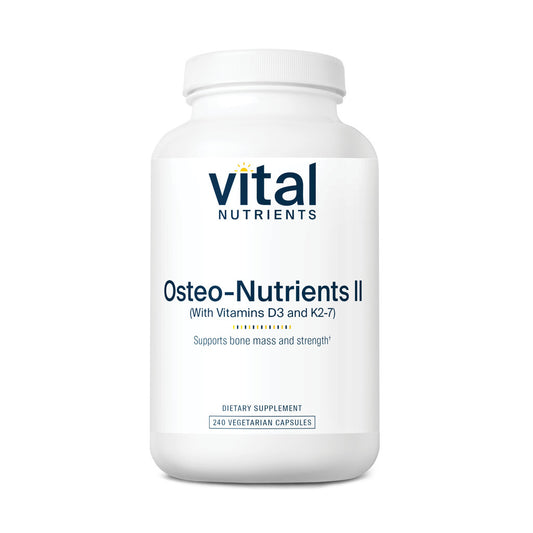 Vital Nutrients Osteo-Nutrients II (with Vitamin D3 and K2-7) 240vc