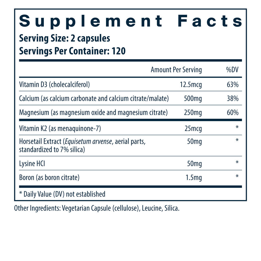 Vital Nutrients Osteo-Nutrients II (with Vitamin D3 and K2-7) 240vc