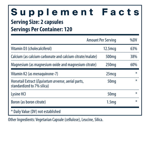 Vital Nutrients Osteo-Nutrients II (with Vitamin D3 and K2-7) 240vc