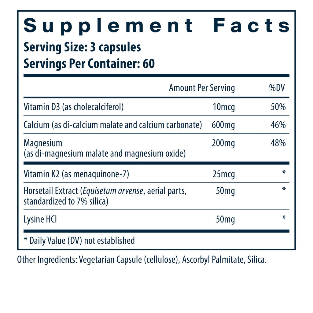 Vital Nutrients Osteo-Nutrients (with Vitamin D3 and K2-7) 180vc