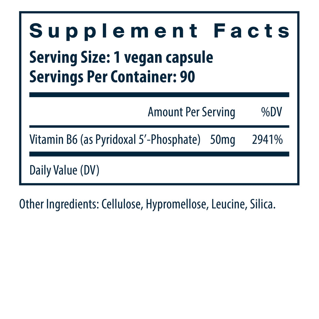Vital Nutrients Pyridoxal-5 Phosphate 50mg 90vc