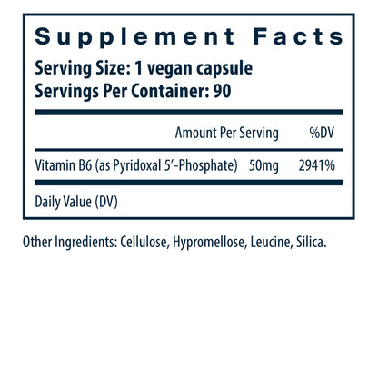 Vital Nutrients Pyridoxal-5 Phosphate 50mg 90vc