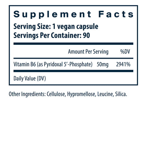 Vital Nutrients Pyridoxal-5 Phosphate 50mg 90vc