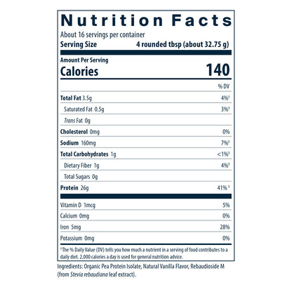 Vital Nutrients ProVeg - Organic Pea Protein 524g