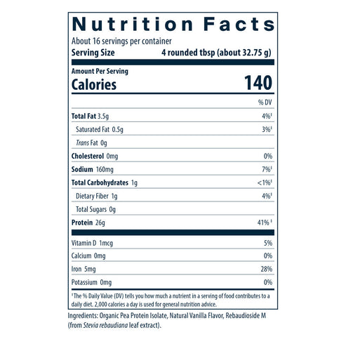 Vital Nutrients ProVeg - Organic Pea Protein 524g
