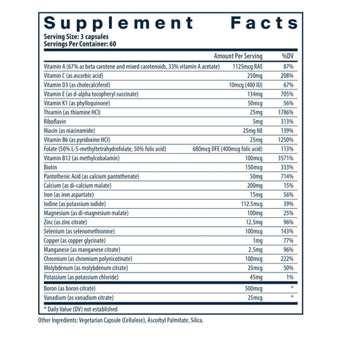 Vital Nutrients PreNatal Multi-Nutrients 180vc