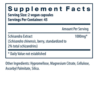 Vital Nutrients Schisandra Extract 1000mg 90vc