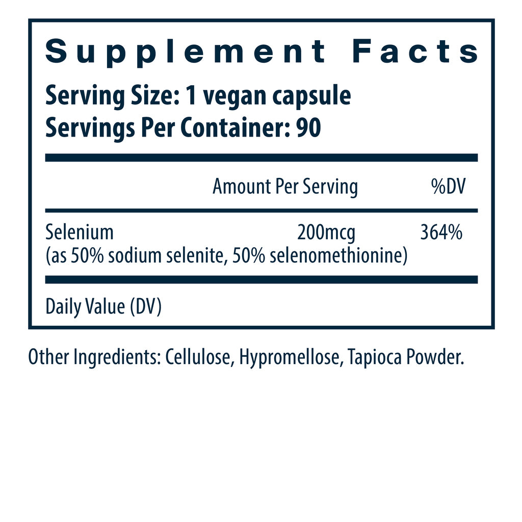 Vital Nutrients Selenium 200mcg 90vc