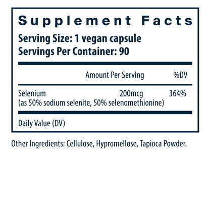 Vital Nutrients Selenium 200mcg 90vc