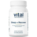 Vital Nutrients Sleep + Recover dietary supplement bottle on a white background