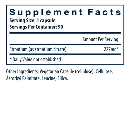 Vital Nutrients Strontium (citrate) 227mg 90 vegan caps