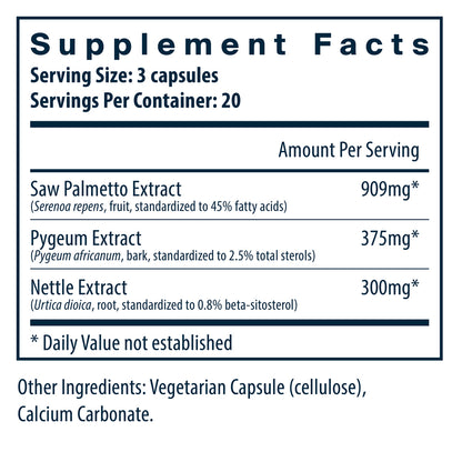 Vital Nutrients Saw Palmetto/Pygeum/Nettle Root 60vc