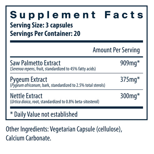 Vital Nutrients Saw Palmetto/Pygeum/Nettle Root 60vc