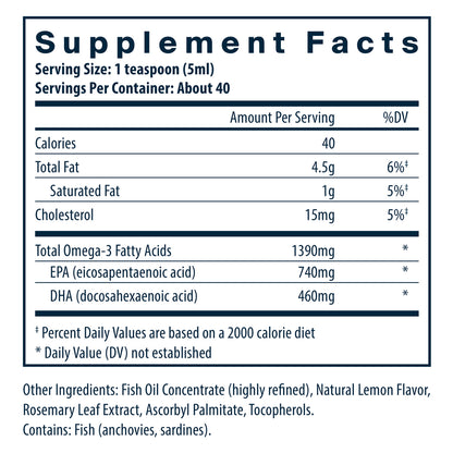 Vital Nutrients Ultra Pure Fish Oil 2600 8oz