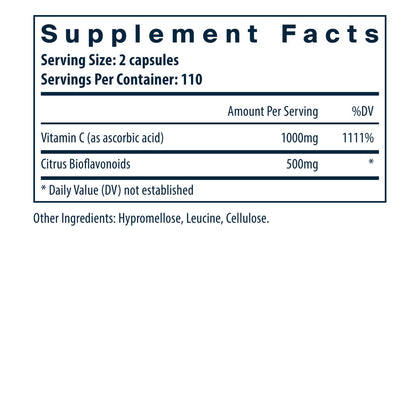 Vital Nutrients Vitamin C with Bioflavonoids 220c
