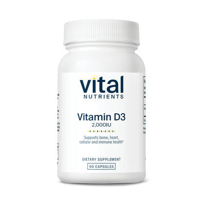 Vital Nutrients Vitamin D3 2,000 IU 90c