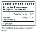 Vital Nutrients Vitamin B6 100mg 100vc