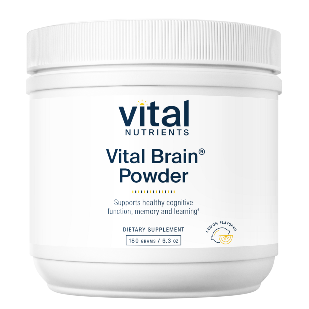 Vital Nutrients Vital Brain Powder 6.3 oz. Lemon Flavored