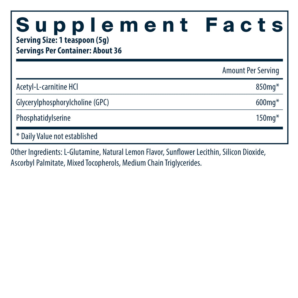 Vital Nutrients Vital Brain Powder 6.3 oz. Lemon Flavored