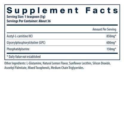 Vital Nutrients Vital Brain Powder 6.3 oz. Lemon Flavored
