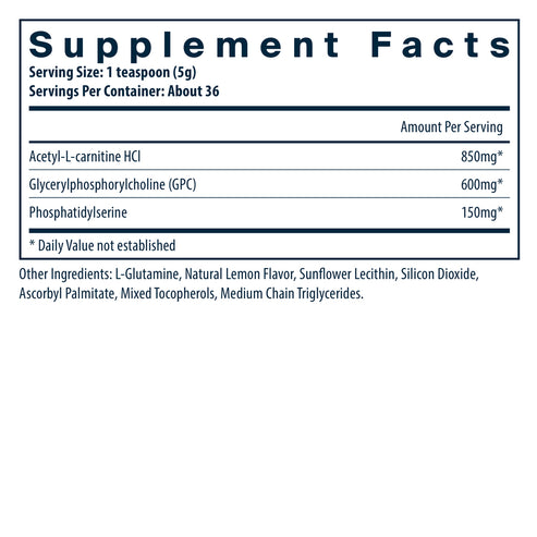 Vital Nutrients Vital Brain Powder 6.3 oz. Lemon Flavored