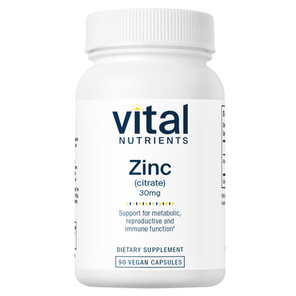 Vital Nutrients Zinc (citrate) 30mg 90vc
