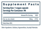 Vital Nutrients Zinc (citrate) 30mg 90vc