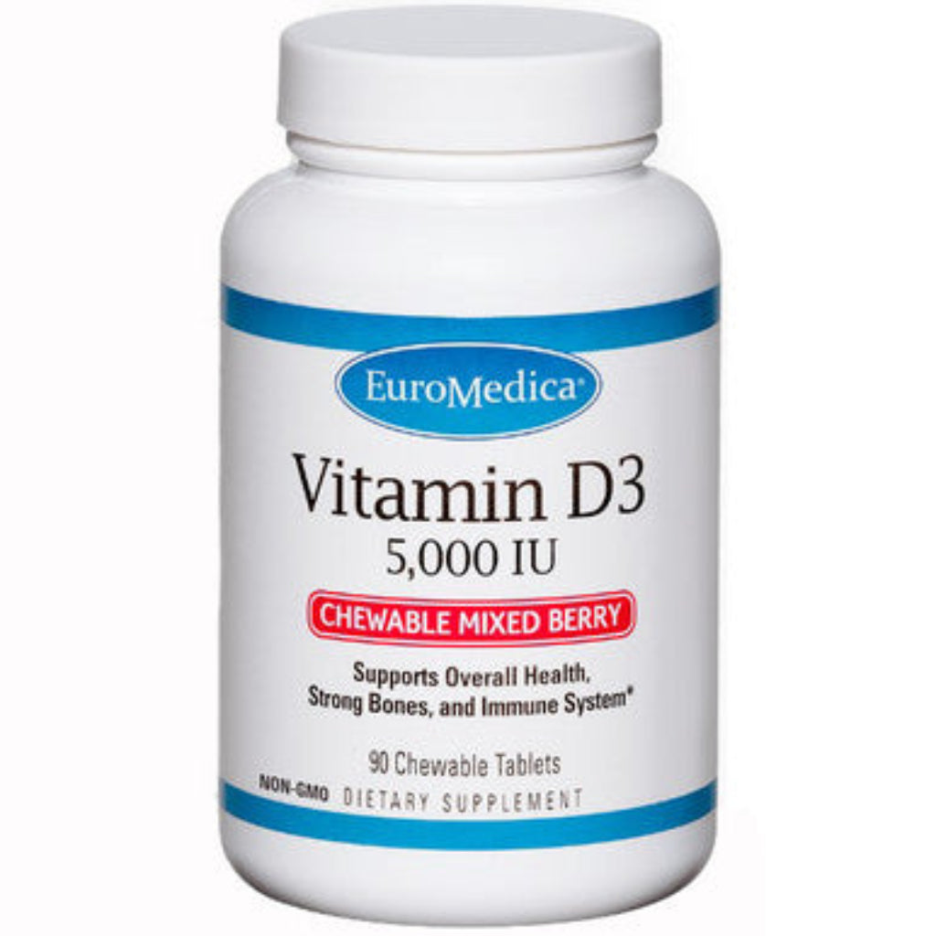 EuroMedica Vitamin D3 Chewable Mixed Berry 5,000 IU 90 Chews