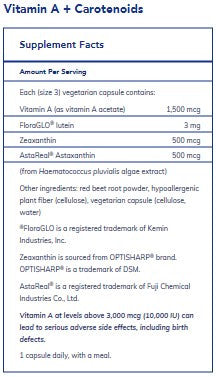 Pure Encapsulations Vitamin A+ Carotenoids 90c