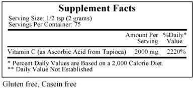Ecological Formulas Vitamin C (Crystals) from Tapioca 150grams