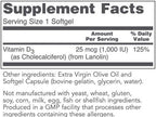 Protocol for Life Balance Vitamin D3 1,000 IU 120sg
