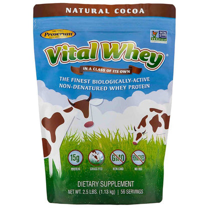 Well Wisdom Vital Whey Natural Cocoa 2.5 lbs (1130 Grams)