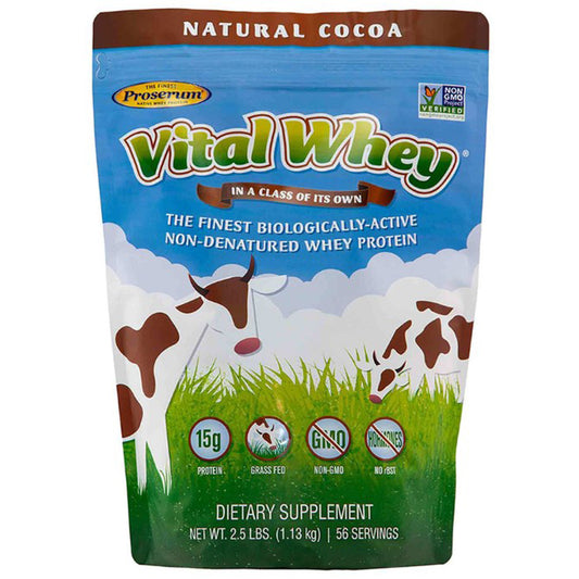 Well Wisdom Vital Whey Natural Cocoa 2.5 lbs (1130 Grams)