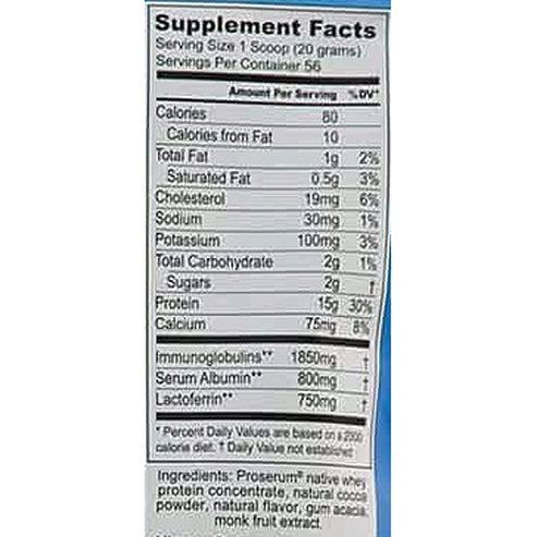 Well Wisdom Vital Whey Natural Cocoa 2.5 lbs (1130 Grams)