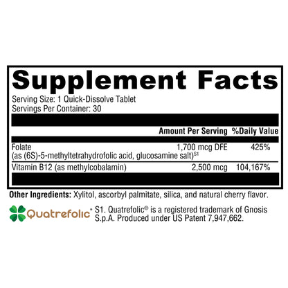 Xymogen 5-MTHF Plus B12 Cherry 30t