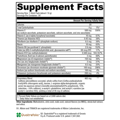 Xymogen ATP Ignite Citrus 30 sticks