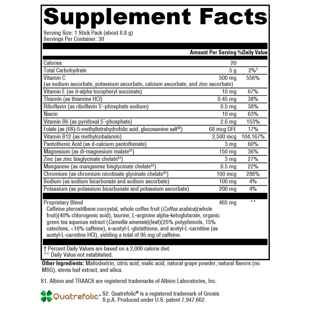 Xymogen ATP Ignite Mixed Berry 30 Sticks