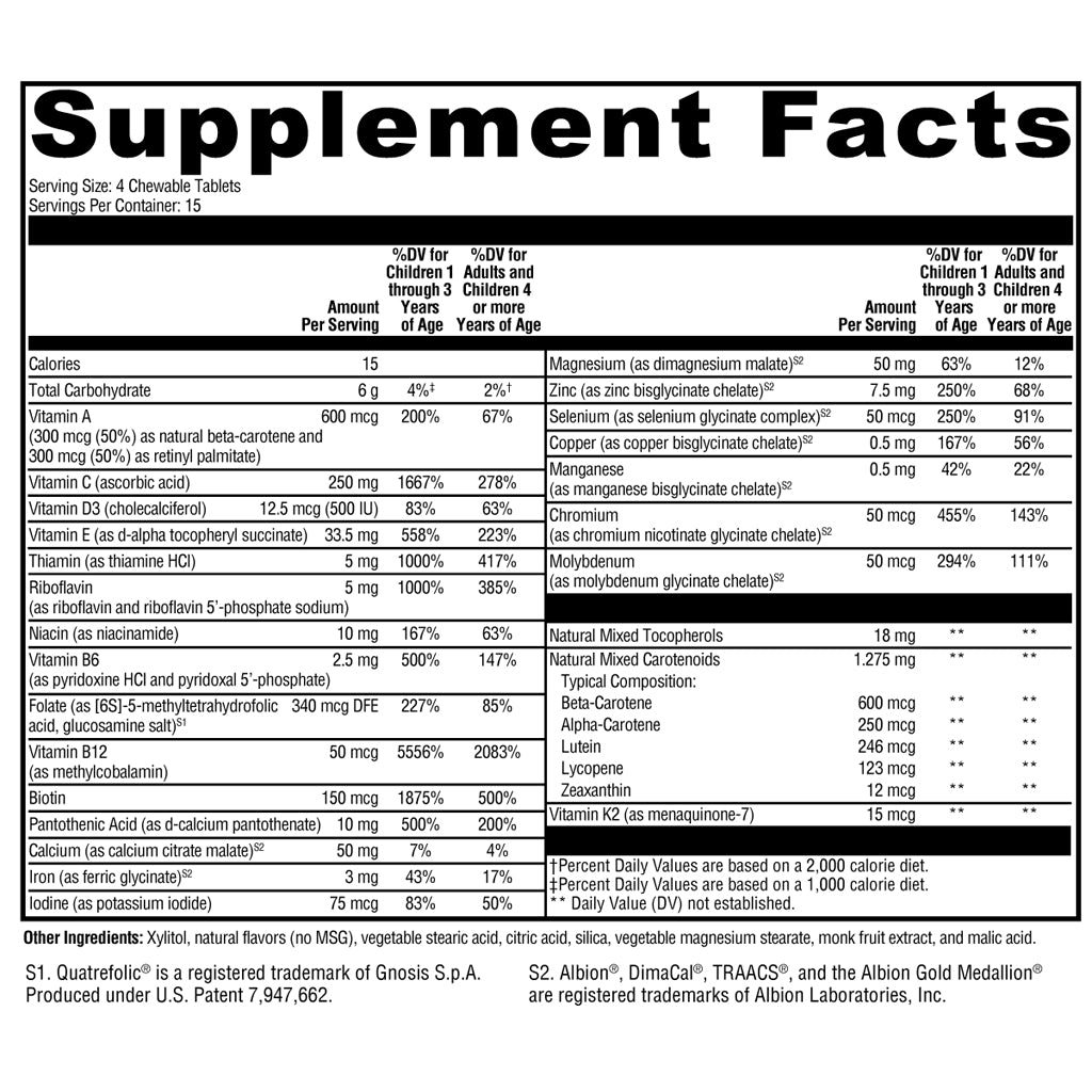 Xymogen ActivNutrients Chewable Mixed Berry 60t