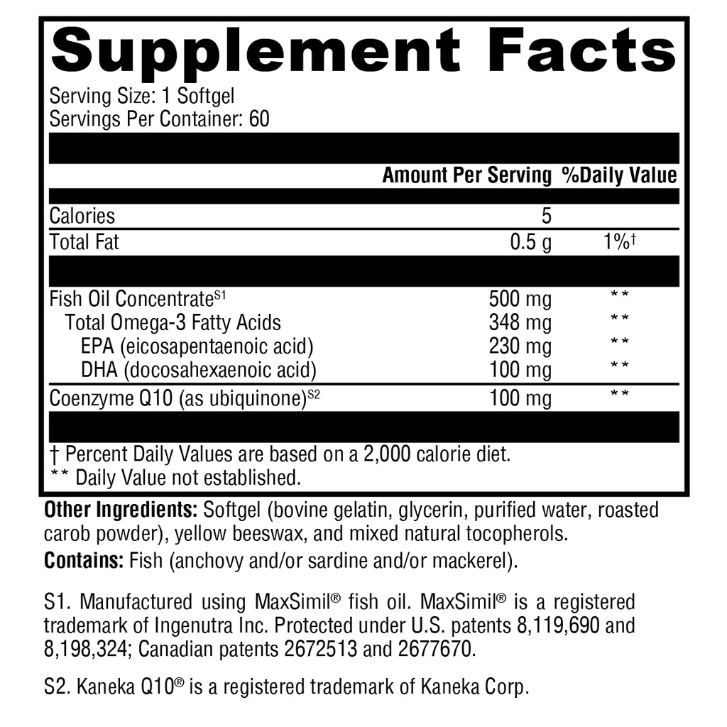 Xymogen CoQmax Omega 100 mg 60sg