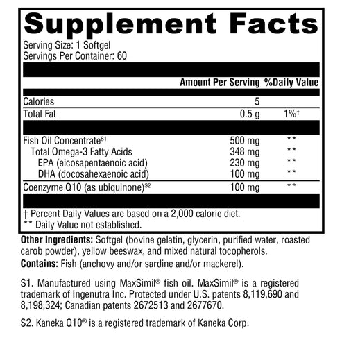 Xymogen CoQmax Omega 100 mg 60sg