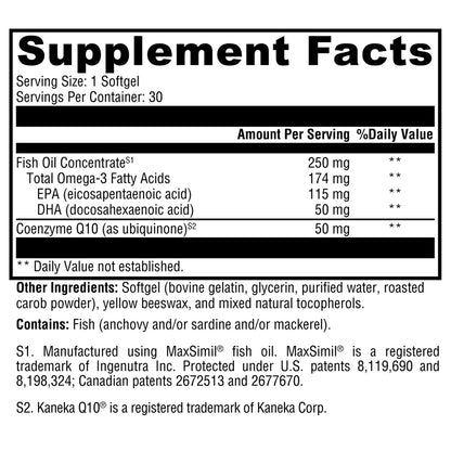 Xymogen CoQmax Omega 50 mg 30c