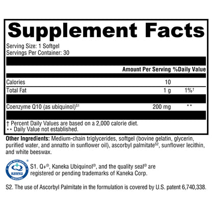 Xymogen CoQmax Ubiquinol 200 mg 30sg