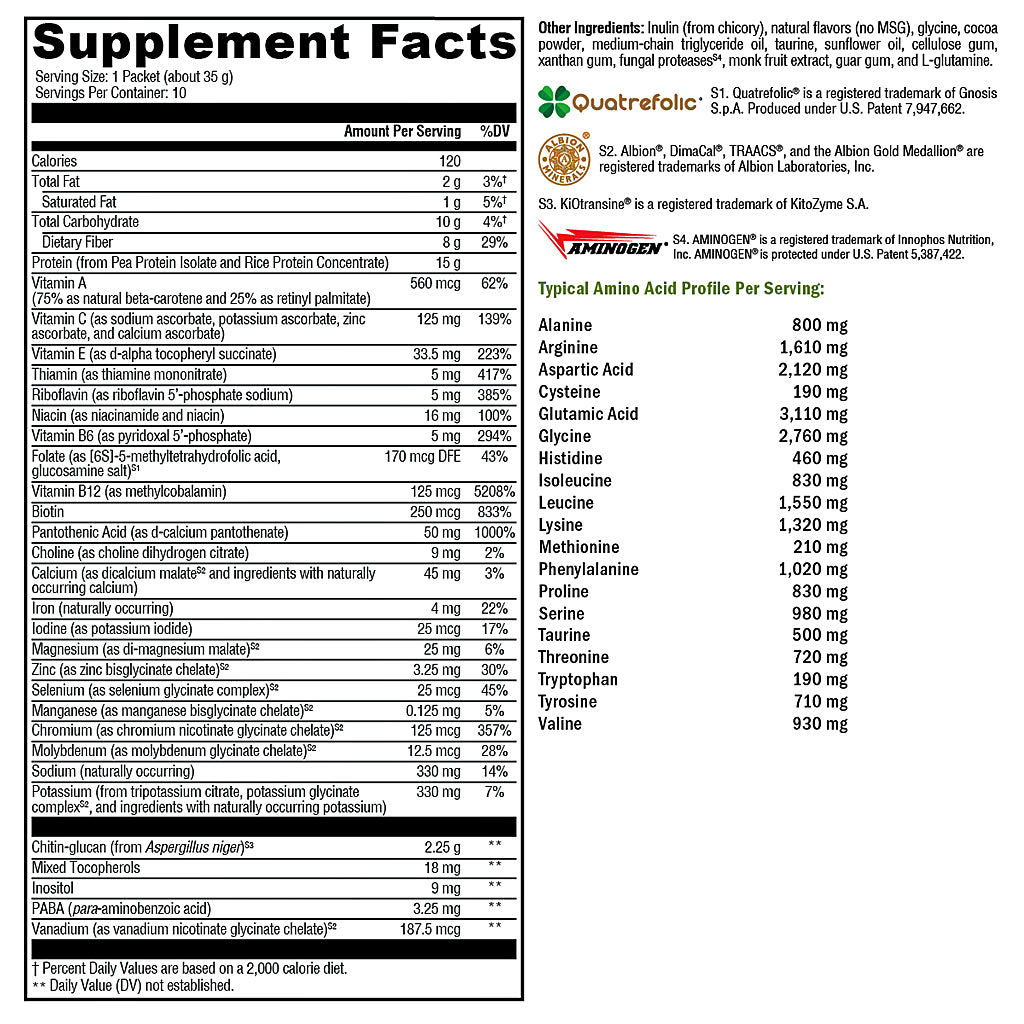 Xymogen FIT Food Lean Complete Dutch Chocolate Sugar & Stevia Free 10 Servings